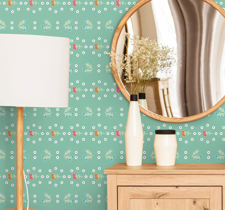 Papier peint floral doux accents floraux - TenStickers