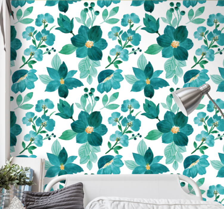 Papier peint floral floraison botanique florale - TenStickers