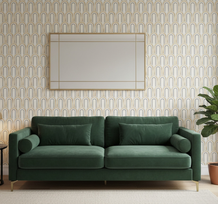 Papier peint formes géométriques art déco - TenStickers