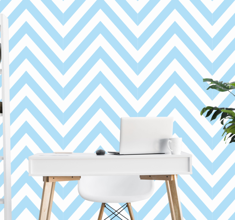 Papier peint formes géometriques chevron zigzag - TenStickers
