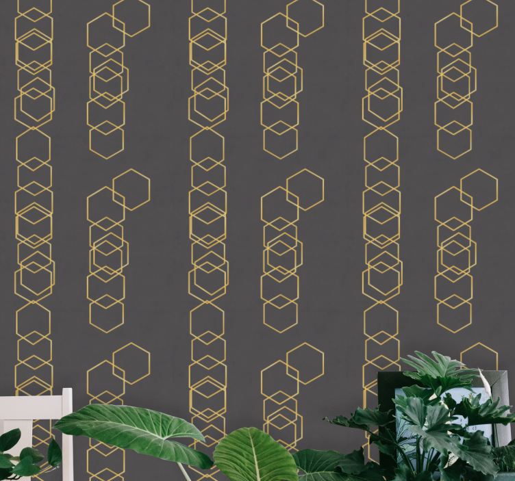 Papier peint formes géométriques design linéaire - TenStickers