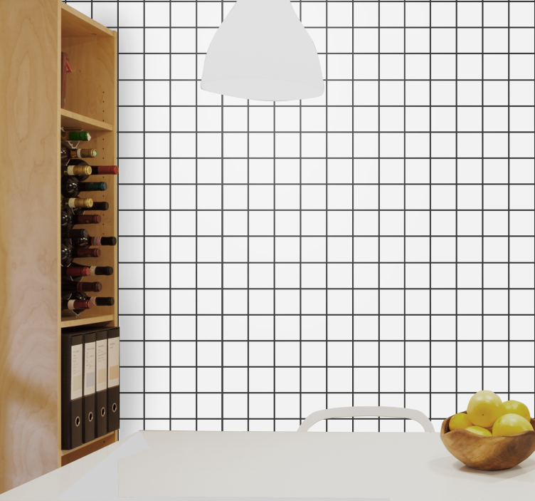 Papier peint formes géometriques grille géométrique - TenStickers