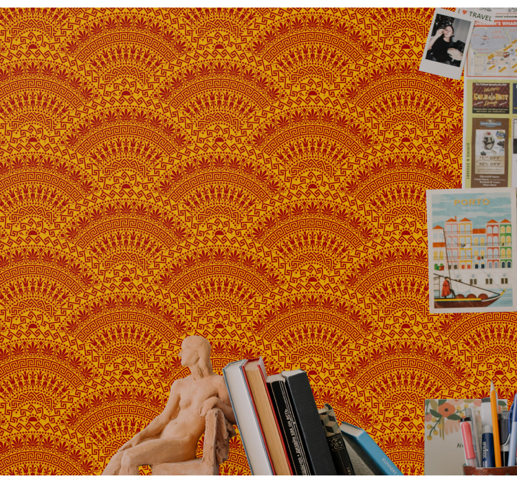 Papier peint formes géometriques motifs d'arcs géométriques - TenStickers