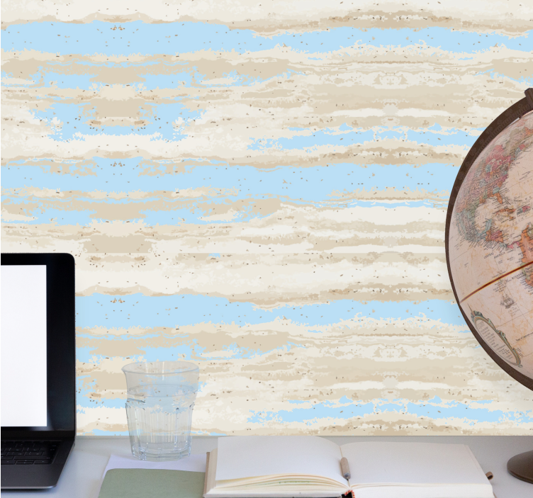 Papier peint ligne horizontale design superposé - TenStickers