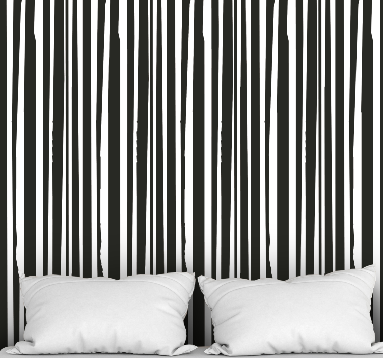 Papier peint ligne verticale motif kinfolk lignes fines épaisses - TenStickers