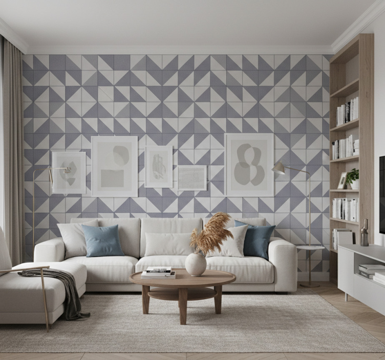 Papier peint moderne harmonie de motifs géométriques - TenStickers