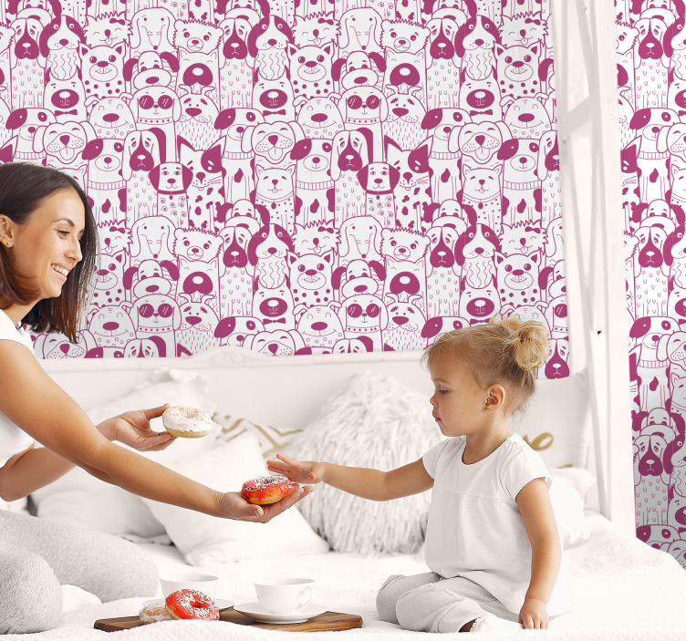 Papier peint chiens modèle de personnages canins - TenStickers