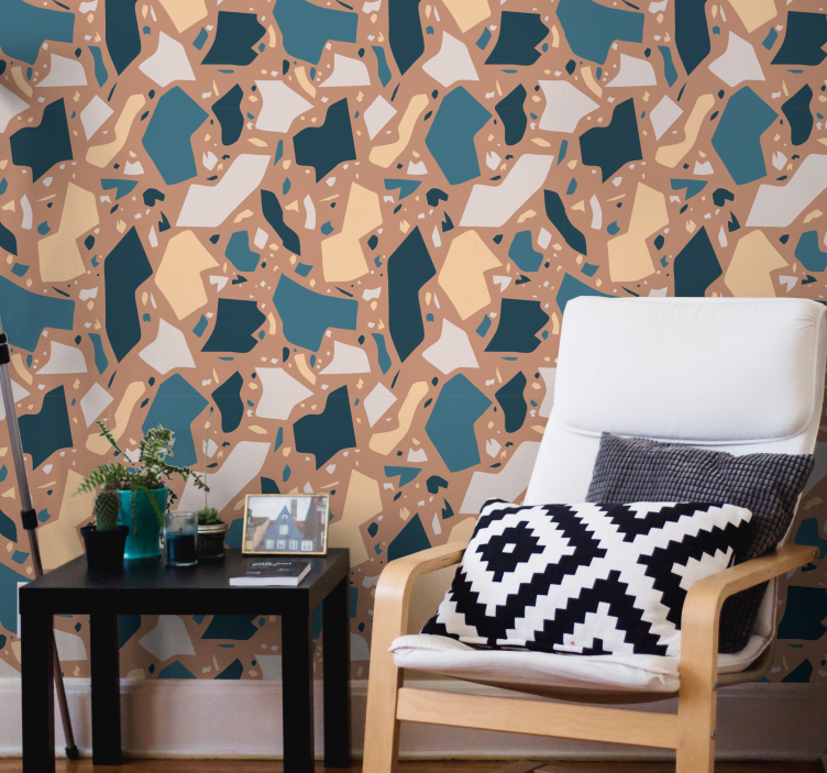 Papier peint autres textures fusion de formes abstraites - TenStickers