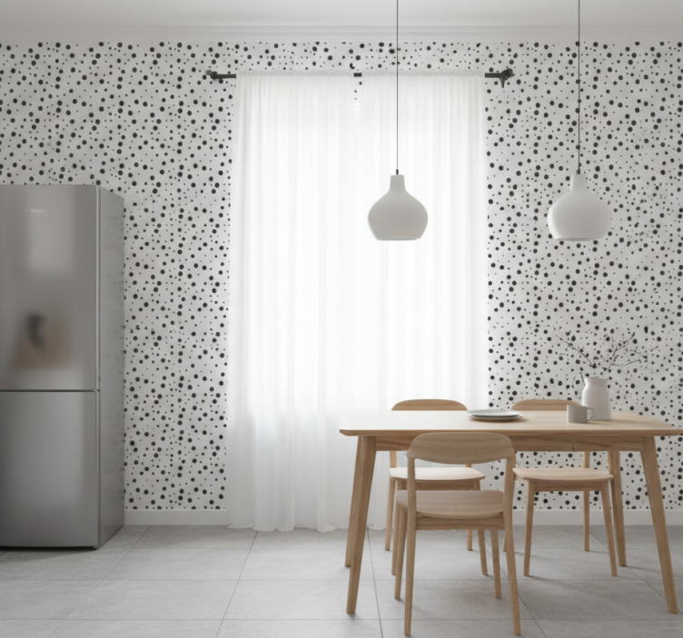 Papier peint motif pois audacieux - TenStickers