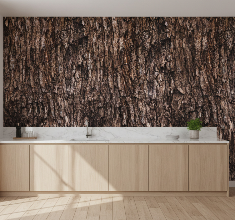 Papier peint motif surface d'écorce - TenStickers