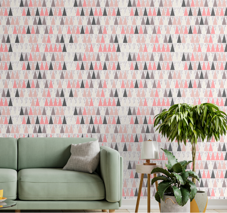 Papier peint Motif triangles en couleur - TenStickers