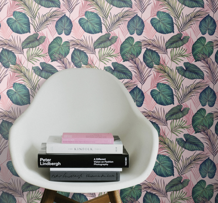 Papier peint nature découverte de feuilles tropicales - TenStickers