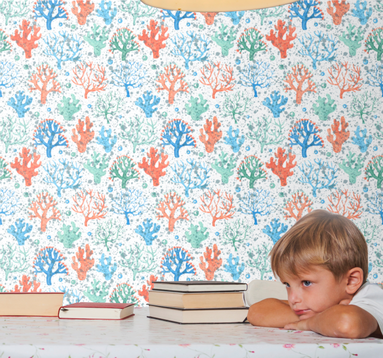 Papier peint nature empreinte de récif corallien - TenStickers