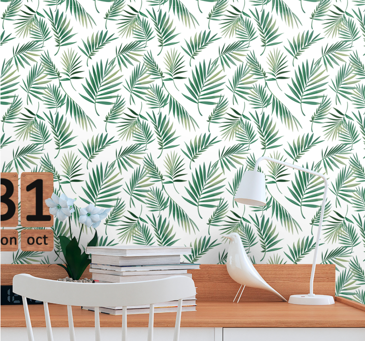Papier peint nature motif tropical luxuriant - TenStickers