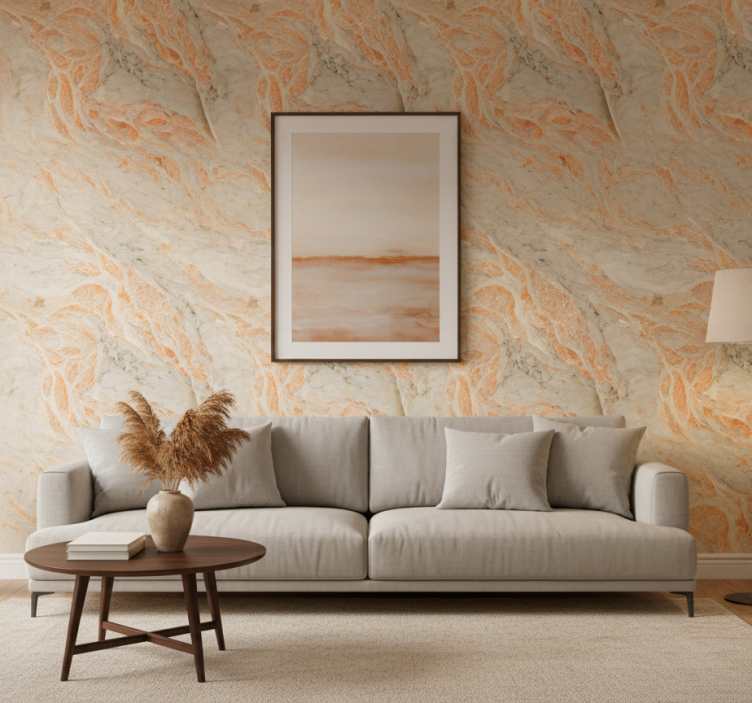 Papier peint ornemental marbre d'ibiza - TenStickers