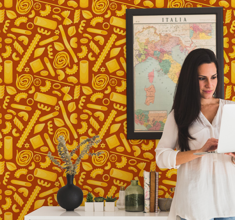 Papier peint ornemental modèles de pâtes - TenStickers