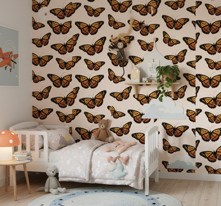 Papier peint papillons ailes de papillon vintage - TenStickers