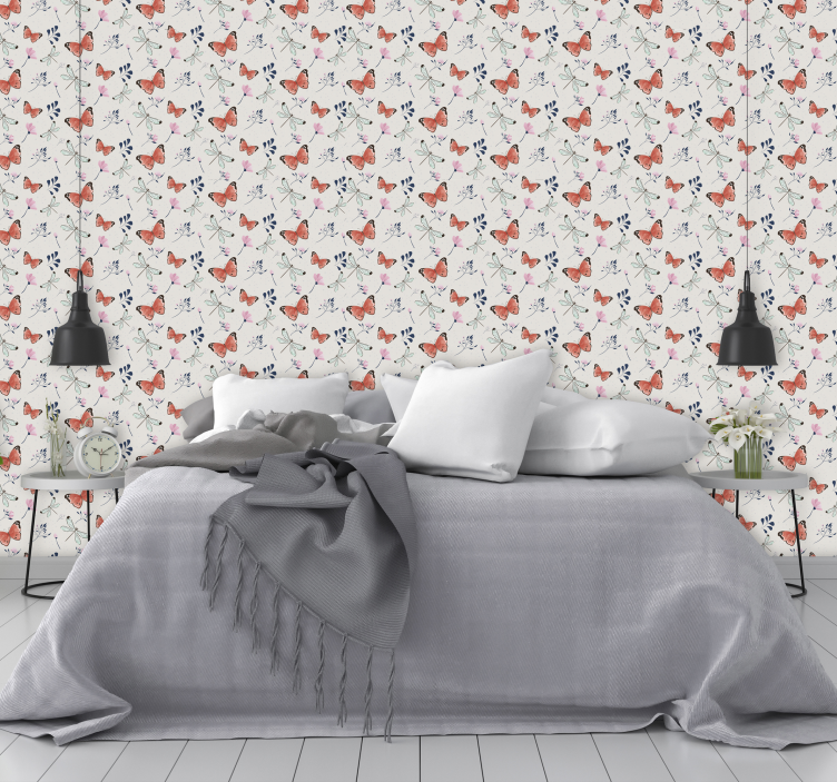 Papier peint papillons motif d'insecte ailé - TenStickers