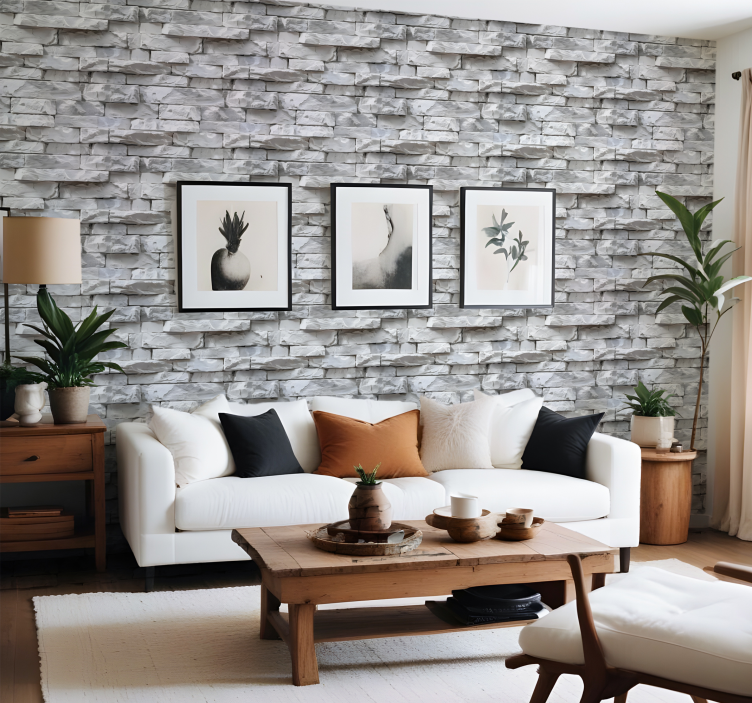 Papier peint pierre modèle élégant - TenStickers