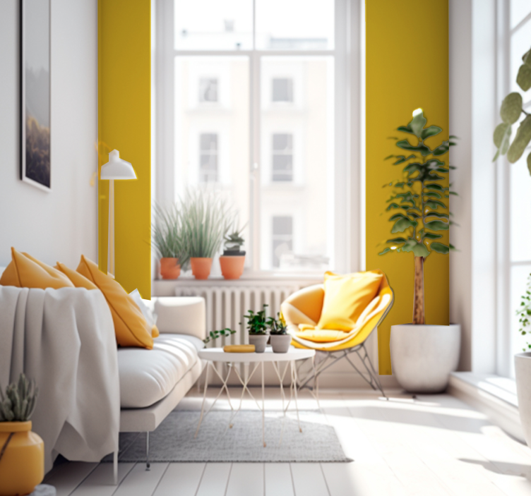 Papier peint tendance jaune - TenStickers