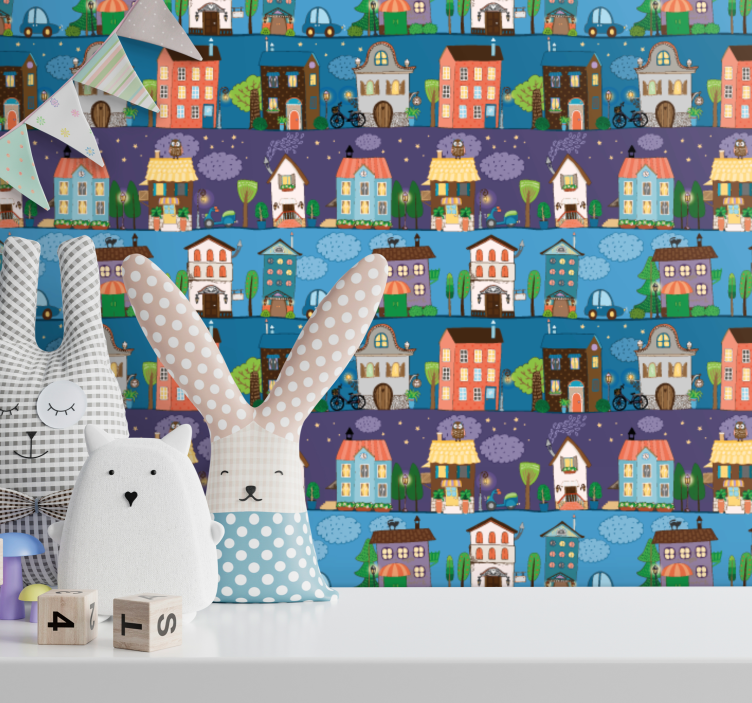 Papier peint ville heure du conte urbain - TenStickers