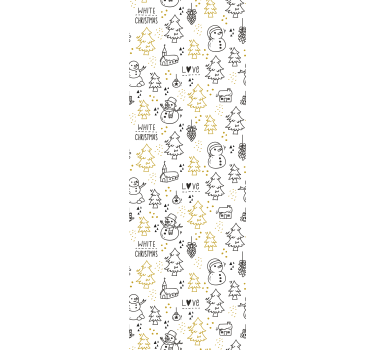 Papier peint Noël scène hivernale festive - TenStickers
