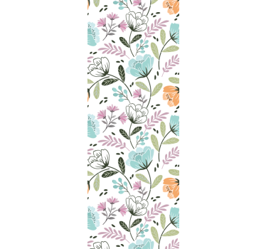 Papier peint salle de bain composition florale botanique - TenStickers