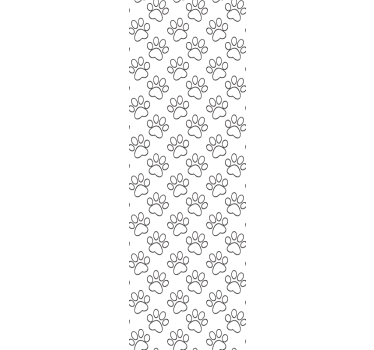Papier peint chats motif d'empreinte de patte - TenStickers