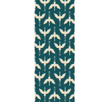Papier peint oiseaux motifs beiges élégants - TenStickers