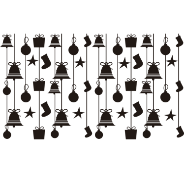 Papier peint noël chaussettes noires - TenStickers