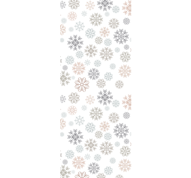 Papier peint noël motif flocons de neige beige - TenStickers