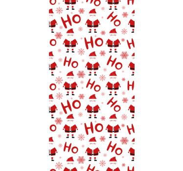 Papier peint noël père noël hohoho - TenStickers