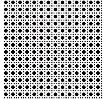Papier peint motif cannage noir et blanc - TenStickers