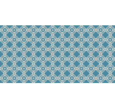 Papier peint motif ancien vintage bleu et blanc - TenStickers