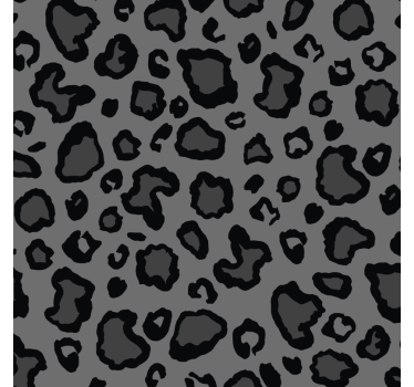 Papier peint animaux motif léopard gris foncé et noir - TenStickers