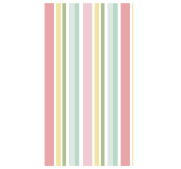 Papier peint motif rayures pastel multicolores horizontales - TenStickers