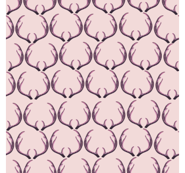 Papier peint animaux bois de cerf rose - TenStickers