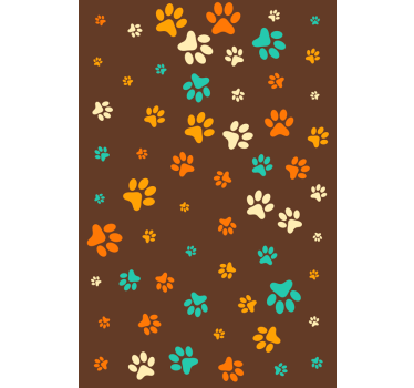 Papier peint animaux empreinte de patte de chien - TenStickers
