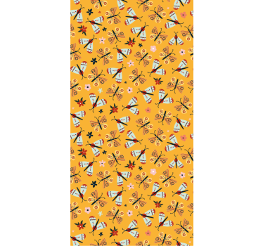 Papier peint animaux papillons dessinés à la main - TenStickers