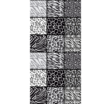 Papier peint animaux motifs variés - TenStickers