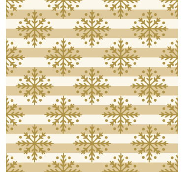 Papier peint noël rayures de flocons de neige - TenStickers