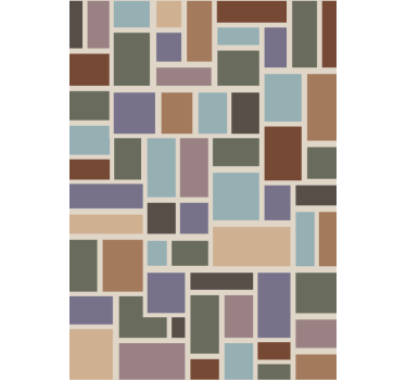 Papier peint bureau carreaux modernes colorés - TenStickers