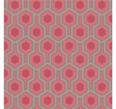 Papier peint bureau hexagones roses des années 70 - TenStickers