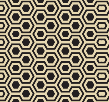 Papier peint bureau motif hexagonal géométrique - TenStickers