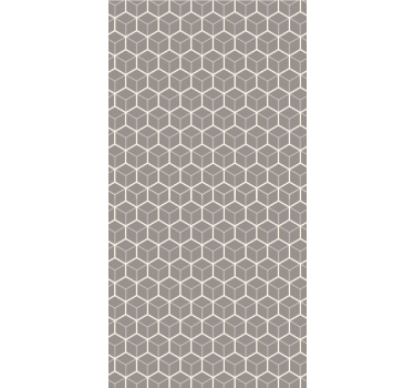 Papier peint bureau motif hexagones gris et blanc - TenStickers