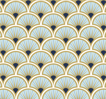 Papier peint bureau motif éventail géométrique - TenStickers