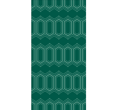 Papier peint motif géométrique vert - TenStickers