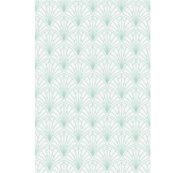Papier peint motif design de feuilles géométriques vertes - TenStickers