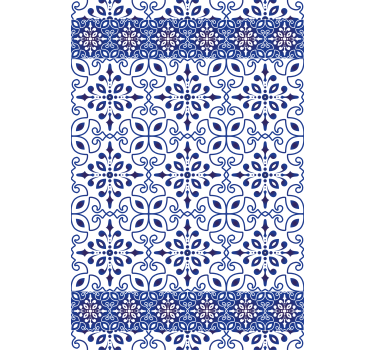 Papier peint bureau design classique bleu et blanc - TenStickers