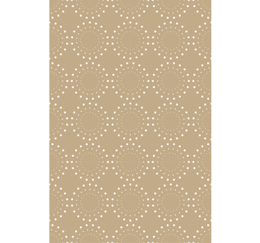 Papier peint bureau fond beige clair à cercles blancs - TenStickers